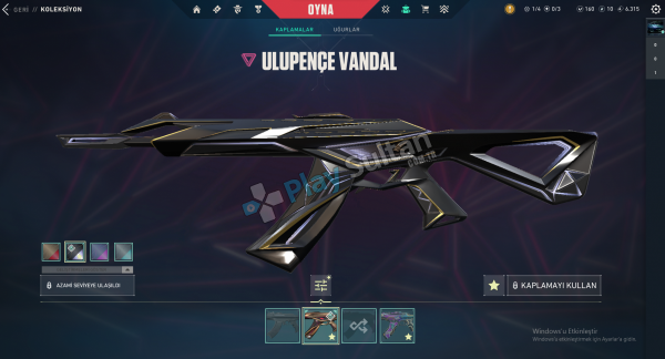 Valorant Ulupençe Delipop Vandal Kuronami Bıçak Sihirpunk Ghost ve Battlepass Skinler Mevcuttur TR