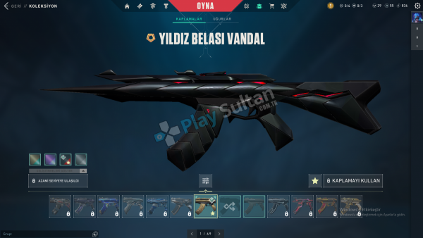 Valorant Yıldız Belası Vandal Asil Karambit ve Daha Birçok Skin Mevcuttur ve TR Serverdir
