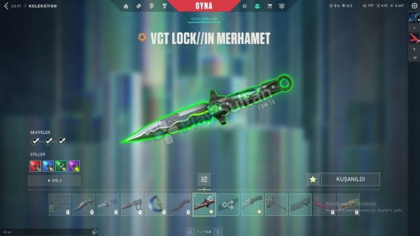 VCT BAYONET SETLİ KOLEKSİYON HESAP