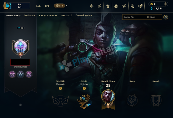 West Handmade Unranked Sıfır Normal Game Ranked Canavarı