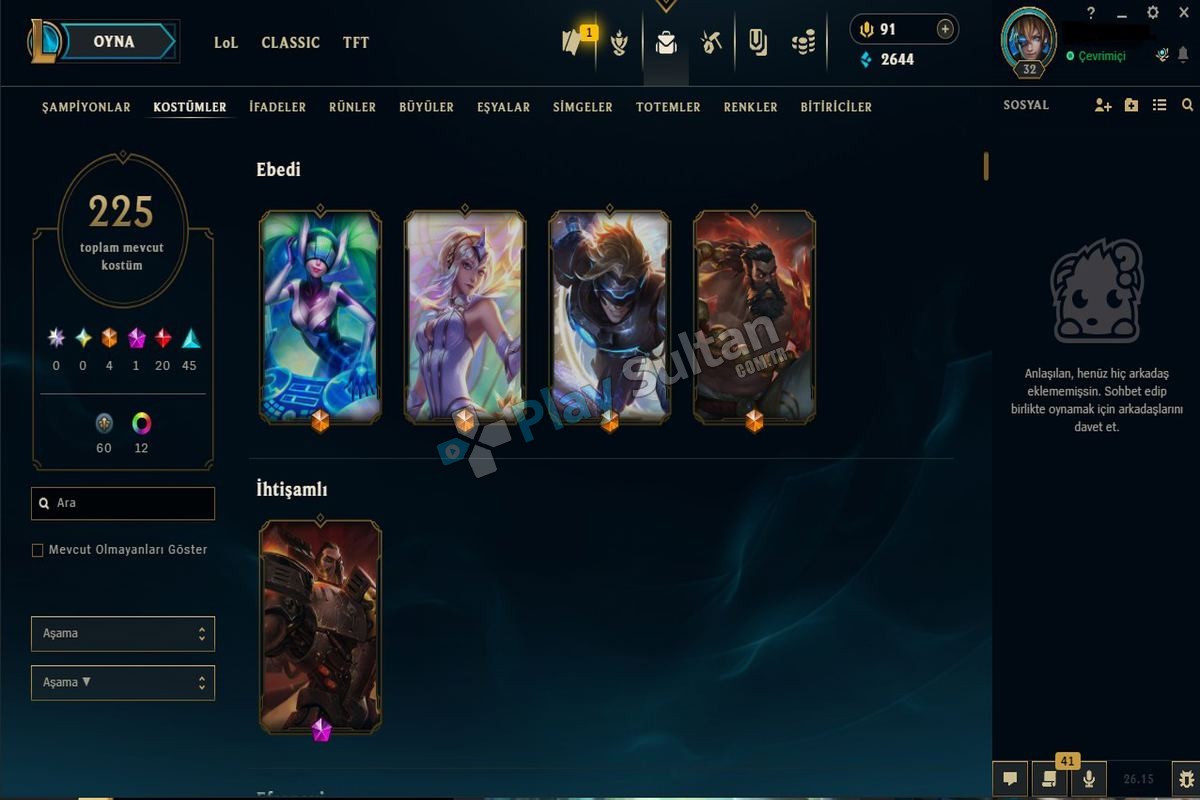 TR 32 LVL + 192 SKİN + UNRANKED + TERTEMİZ HESAP TR 32 LVL + 192 SKİN + UNRANKED + TERTEMİZ HESAP