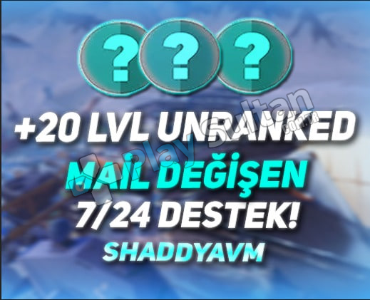TR + 5 MAÇ + MAİL ONAYSIZ + UNRANKED TR + 5 MAÇ + MAİL ONAYSIZ + UNRANKED