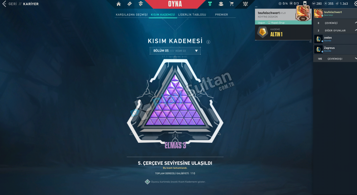 TR ALAZ YELPAZELİ YİTİK VANDAL İYON PHANTOM + BATTLE PASS DİA 3 GÖRMÜŞ HESAP Resim 2
