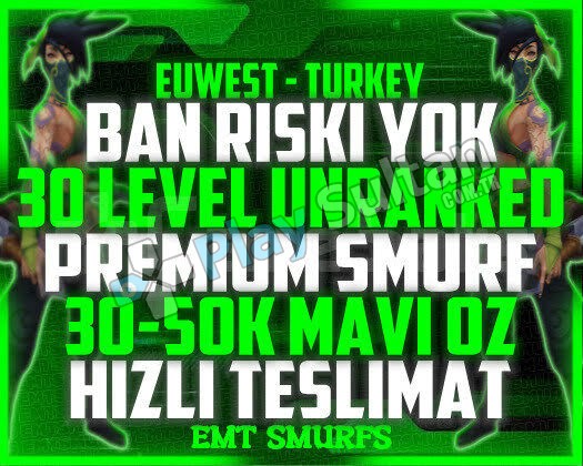 TR-EUW BAN RİSKSİZ UNRANKED 30-50K MAVİÖZ SMURF-OTOMATİK TESLİM TR-EUW BAN RİSKSİZ UNRANKED 30-50K MAVİÖZ SMURF-OTOMATİK TESLİM
