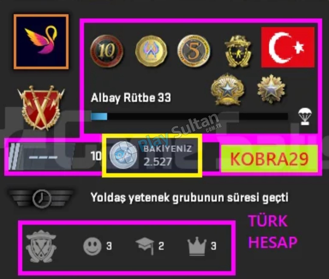 TR HESAP+FACEİT+6 MADALYA 341 WİN 740 SAAT SEÇKİN Özellikleri TR HESAP+FACEİT+6 MADALYA 341 WİN 740 SAAT SEÇKİN Özellikleri