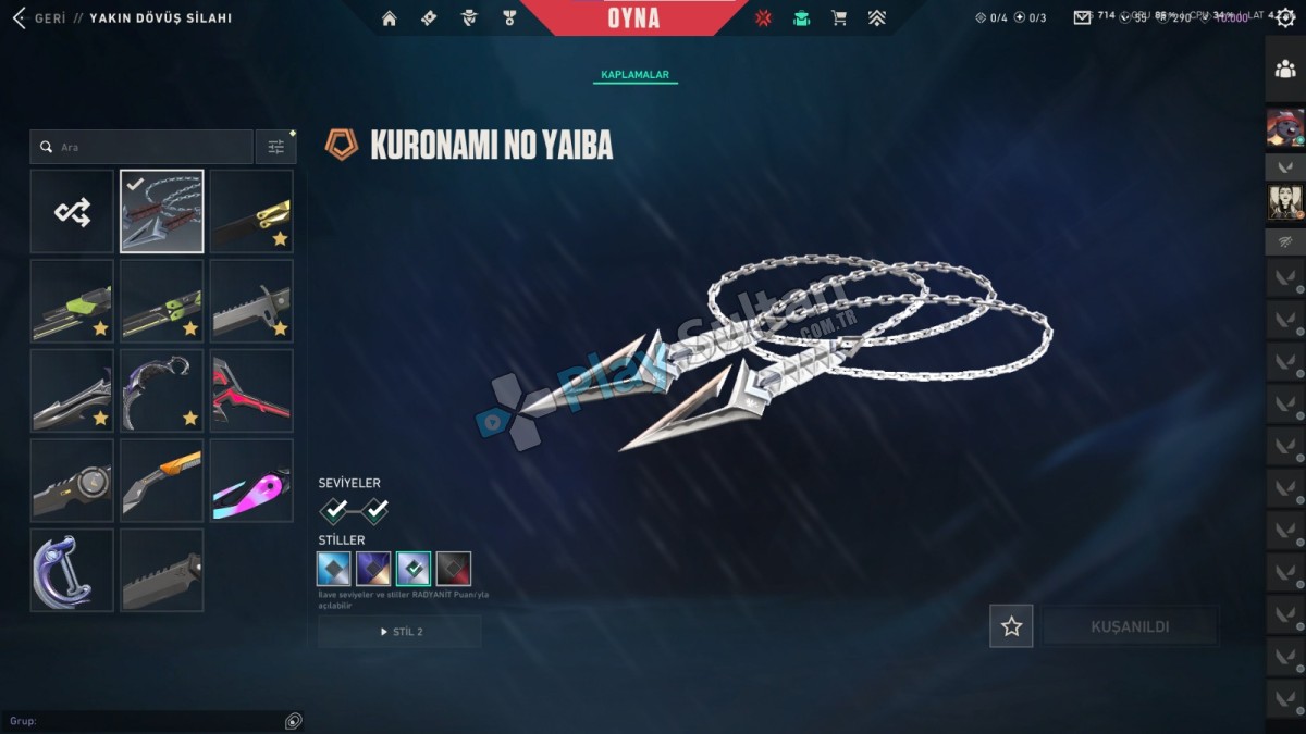 TR VALORANT YÜCE 1 Peak Yüce 2 Champions 2022 Butterfly Kuronami Reaver Karambit Resim 2