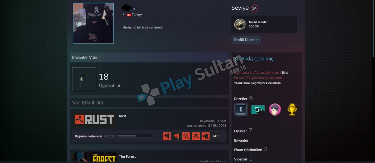 UYGUN STEAM HESABI 6 YILLIK RUST THE FOREST GTA 5 HALF LIFE Satın Al ve ...