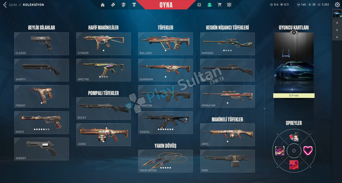 Valorant Ulupençe Delipop Vandal Kuronami Bıçak Sihirpunk Ghost ve Battlepass Skinler Mevcuttur TR Resim 2