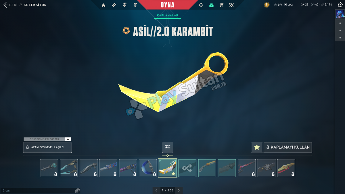 Valorant Yıldız Belası Vandal Asil Karambit ve Daha Birçok Skin Mevcuttur ve TR Serverdir Resim 2