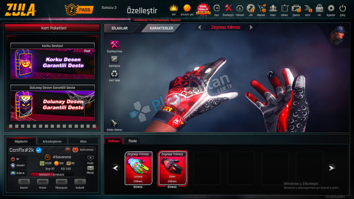 minはるオーダーページ Zula FULL+FULL 97 LEVEL HESAP Satın Al ve Fiyatları